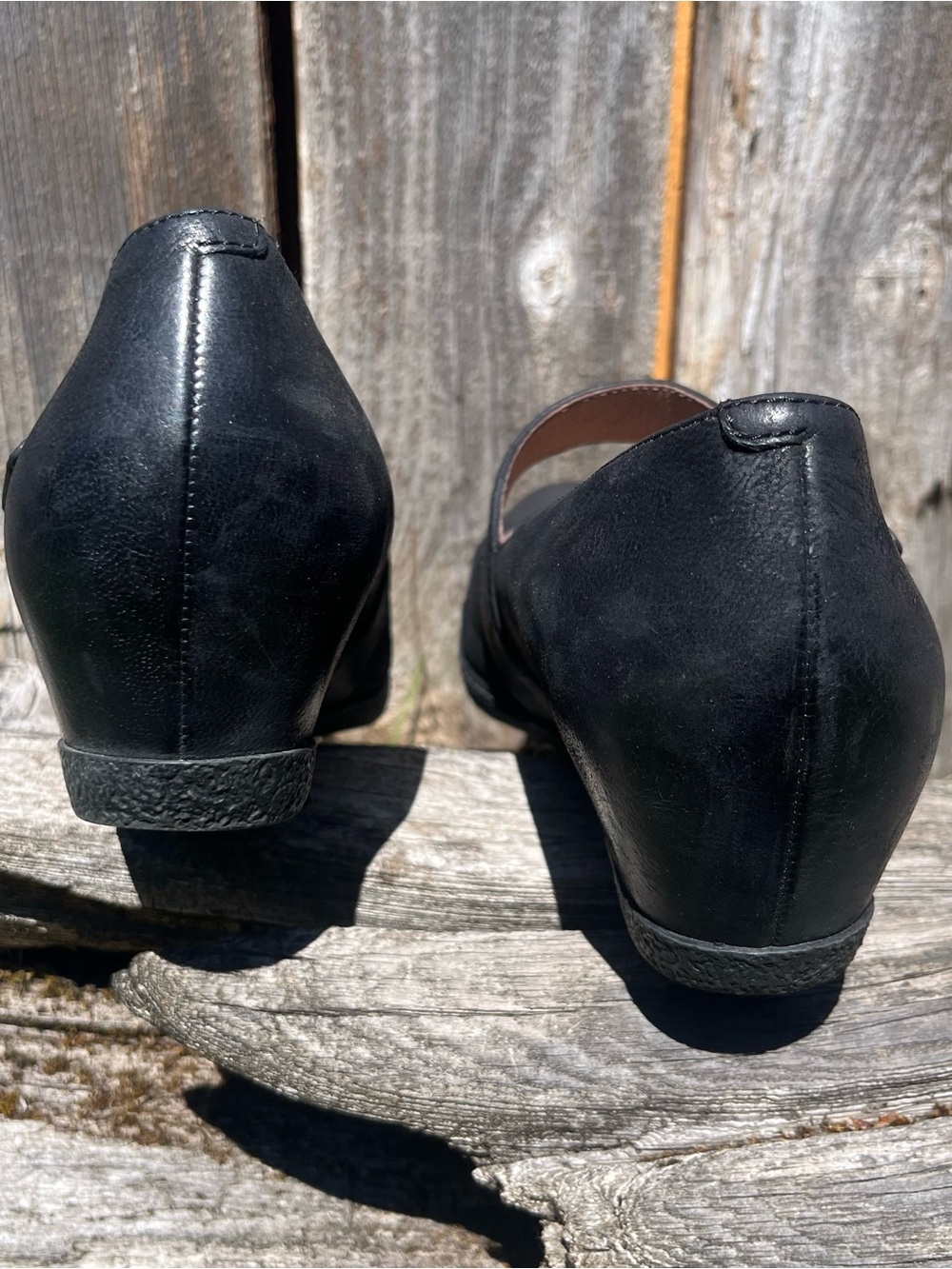 Dansko Lanie Black Burnished Nubuck wedge heels 6907109700 size 40 EU 9/9.5 US - Picture 14 of 17
